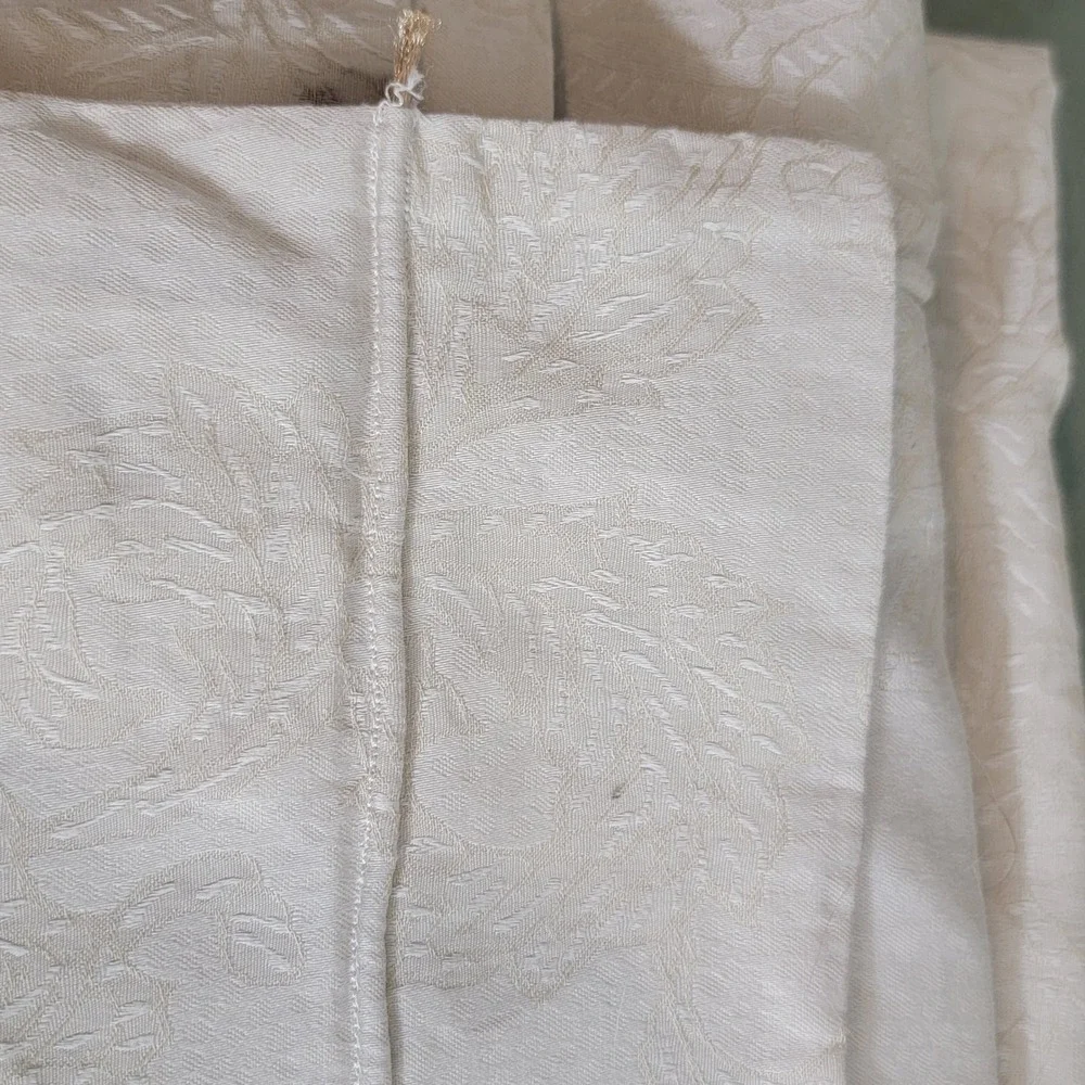 SFERRA King Ivory Floral Damask Jacquard Duvet Cover Luxury Cotton 92X108